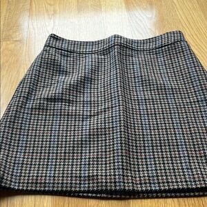Classic Houndstooth A-Line Skirt by J Crew